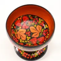 Конфетница на ножке &laquo;Сласть&raquo;, 14.5&times;15 см, дерево, хохлома