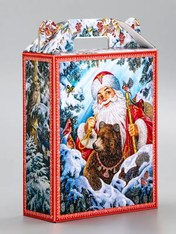 Подарочная новогодняя коробка &laquo;Зимняя сказка&raquo;, для сладких подарков, 16.8&times;7&times;25 см