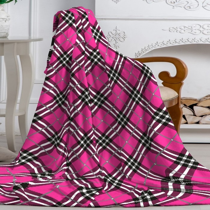 Плед Павлина FREEDom Клетка BlackPink 150х200см, аэрософт 190г/м, пэ100% Плед Павлина FREEDom Клетка BlackPink 150х200см, аэрософт 190г/м, пэ100%