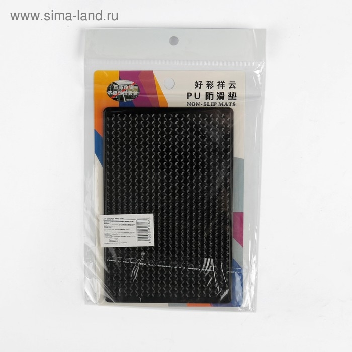 Коврик противоскользящий, мелкие соты, 18×12 см, черный Коврик противоскользящий, мелкие соты, 18×12 см, черный