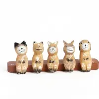 Фигура &laquo;Зверушки на скамейке&raquo;, 18&times;6&times;4.5 см, дерево, коричневый