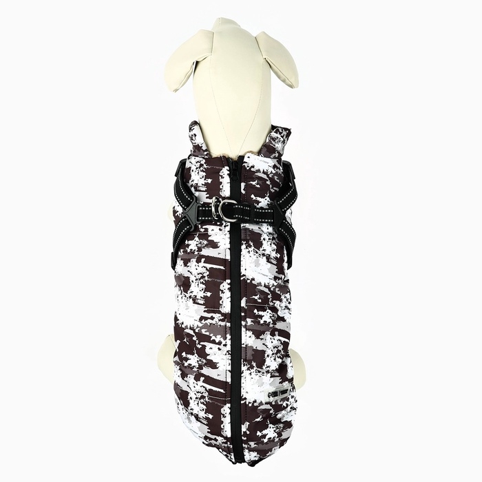 Одежда для собак. Куртка зимняя «Тёплая зима», камуфляж, размер M