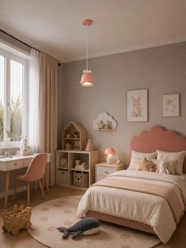 Светильник &laquo;Микки&raquo; Е27 40 Вт розовый белый 23&times;23&times;19-119 см BayerLux