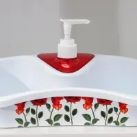 Подставка для ванных и кухонных принадлежностей с дозатором, 26×12×13 см, цвет МИКС