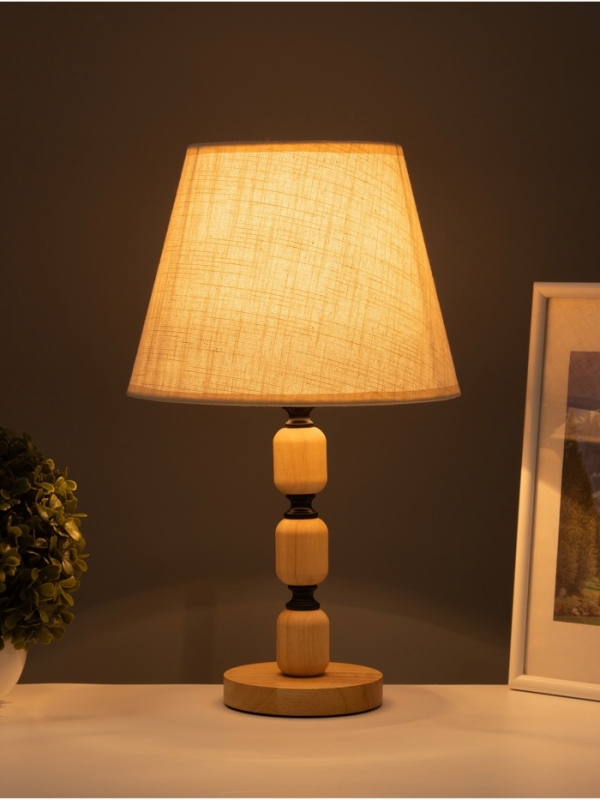 Лампа настольная BayerLux ЭКО Лампа настольная BayerLux ЭКО "Одри" 1х40Вт Е27 черный/коричневый 25х25х43см