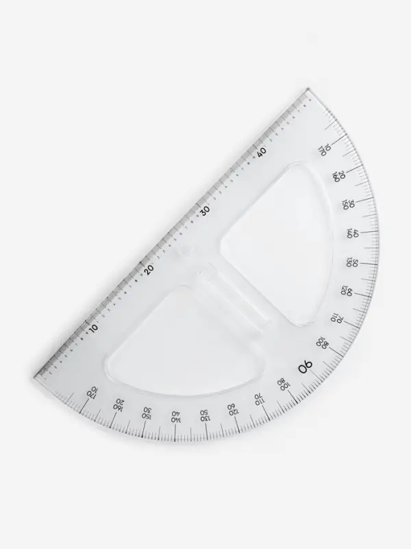 Транспортир портновский 180&deg;, пластик