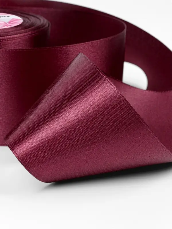 Лента атласная, 50 мм, 23&plusmn;1 м, винная №165