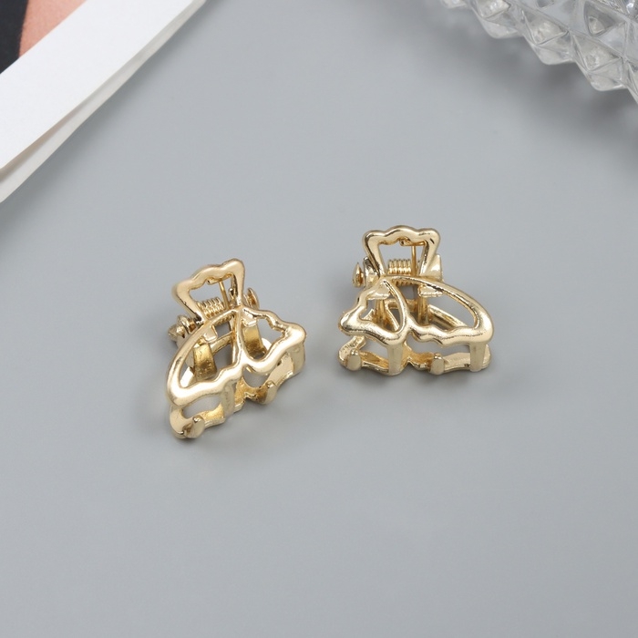 Краб для волос Краб для волос "Шерри" (набор 2 шт) бабочка, 1,5 см, золото