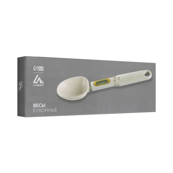 Мерная ложка Luazon LV-507, электронная, до 0.5 кг, белая