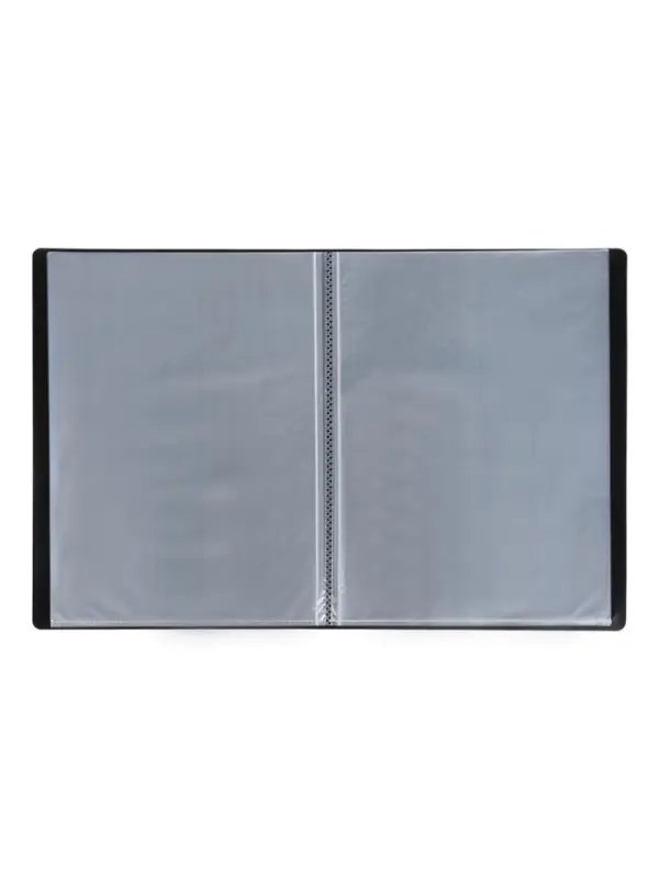 Папка с 20 вкладышами А4, 500 мкм, Calligrata, текстура &laquo;песок&raquo;, чёрная