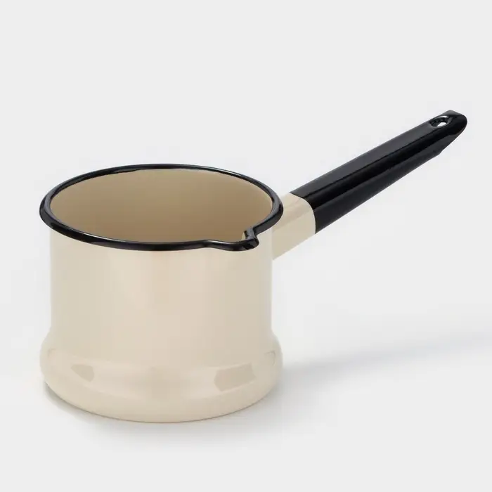 Ковш эмалированный, 1 л, слоновая кость