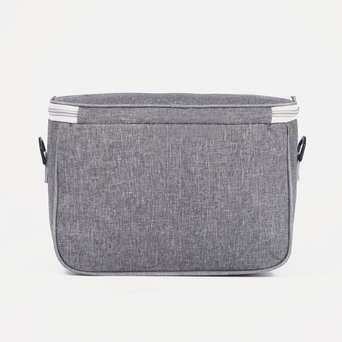 Термосумка на молнии 5.7 л, длинный ремень, цвет серый Термосумка на молнии 5.7 л, длинный ремень, цвет серый