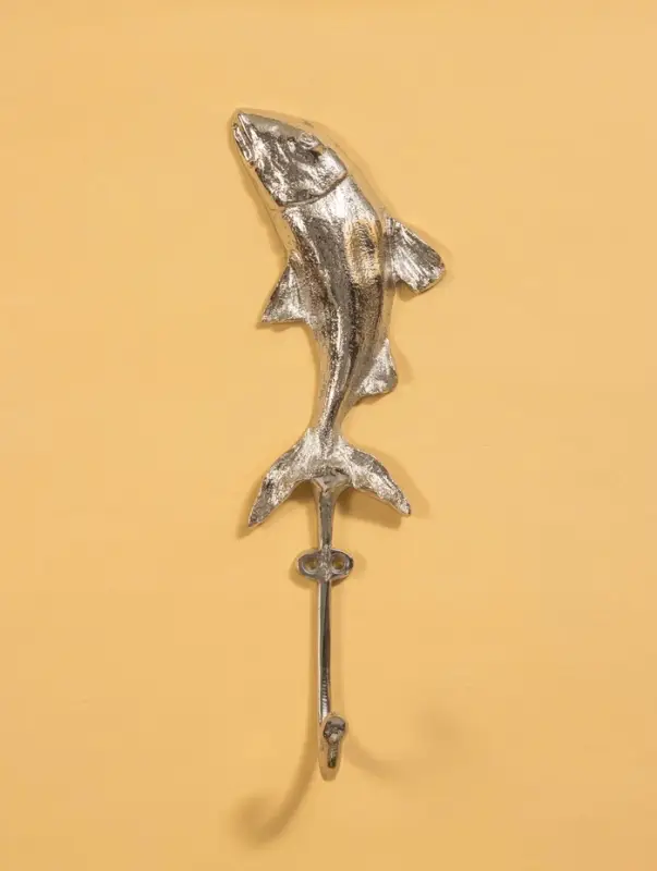 Крючок настенный "Рыба" 9х6,5х28 см, алюминий