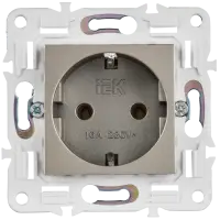 SKANDY Розетка с заземлением без защитных шторок 16А SK-R05Sh шампань IEK