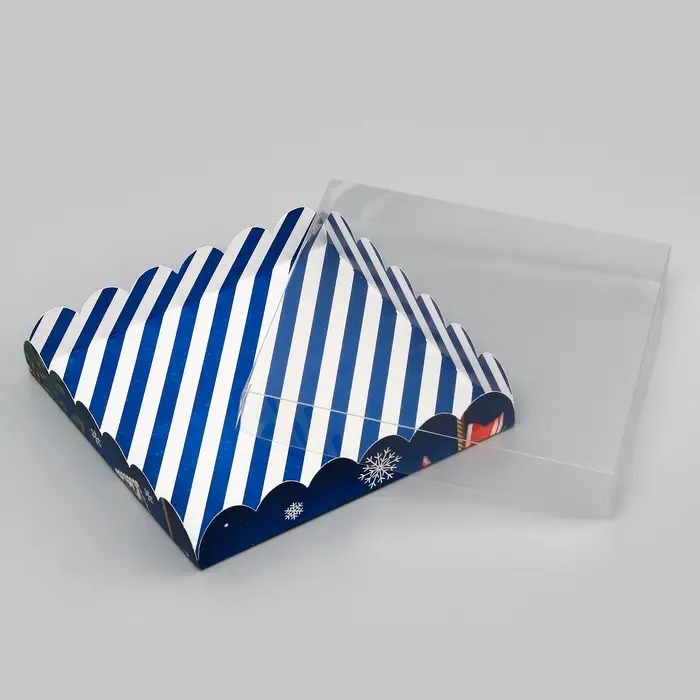 Коробка для печенья, «Новогодняя почта», 18×18×3 см