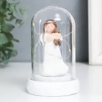 Фигурка световая &laquo;Ангел с цветком, молится в колбе&raquo;, 7&times;7&times;11.5 см, МИКС