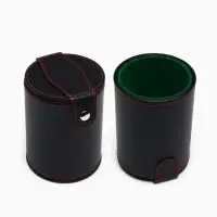 Кожаный стакан для игральных костей, 5 кубиков в комплекте, 7.9&times;10.2 см