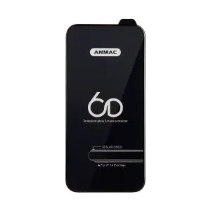 Защитное стекло для iPhone 14 Pro Max Anmac 6D Black без упаковки Арт. 1137313 (10 шт./уп.)