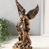 Фигура полистоун &laquo;Архангел Михаил&raquo;, 30&times;17&times;10 см, под золото