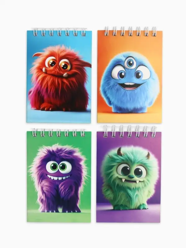 Блокноты А7, 32 листа Монстрики МИКС