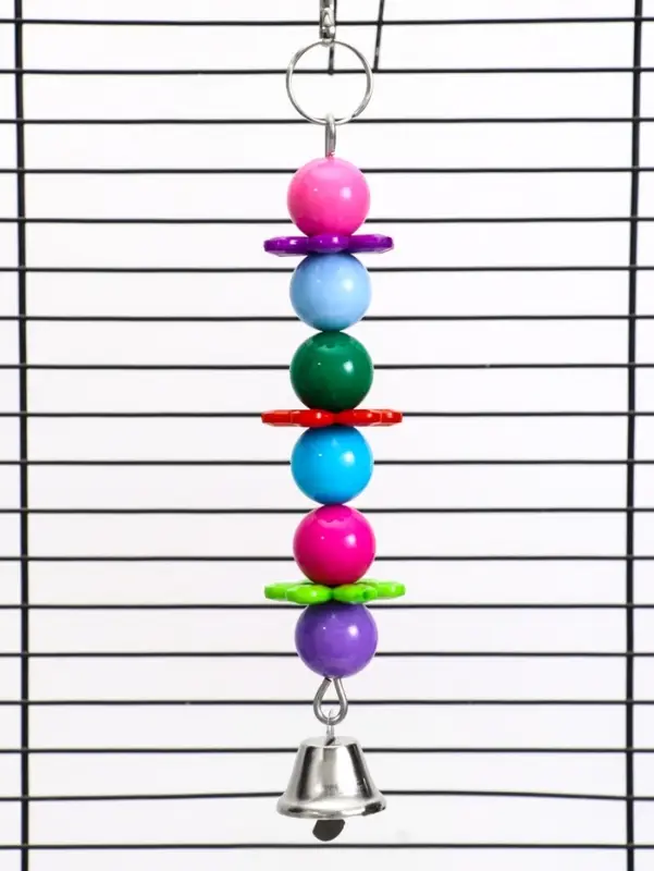 Игрушка для птиц "Цветочек", 15 х 3 см, микс цветов