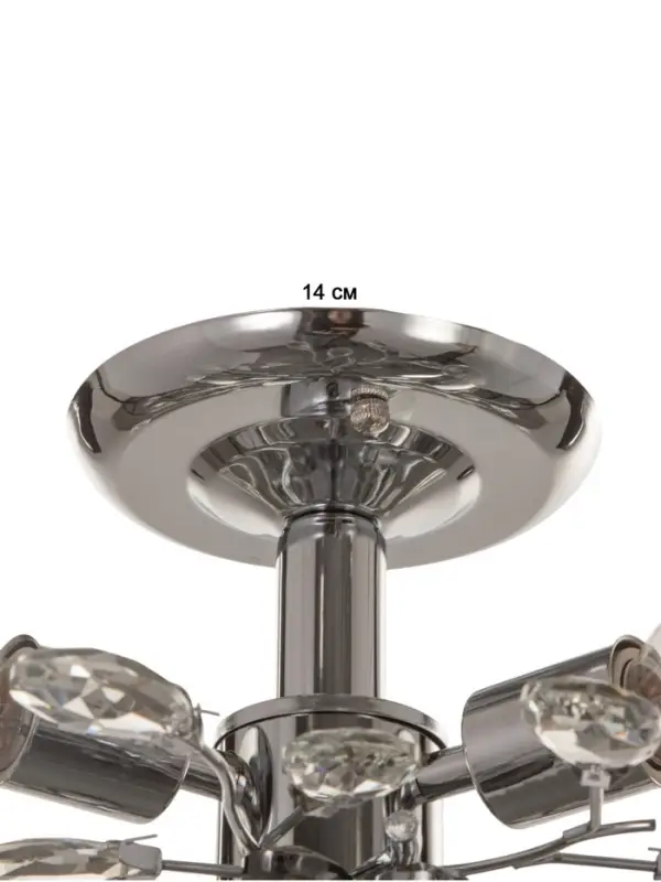 Люстра BayerLux &laquo;Цветы&raquo;, 3&times;40 Вт, Е27, хром, 42&times;42&times;18 см