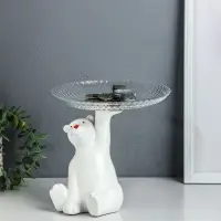 Копилка для денег с подставкой для мелочей &laquo;Мишка&raquo;, полистоун, 20&times;18 см