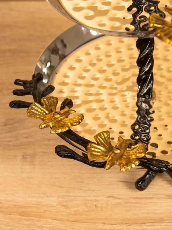 Фруктовница 2-ярусная Фруктовница 2-ярусная "Крю" 18х18х30 см, нержавеющая сталь