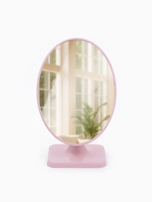 Зеркало настольное, овальное, 15&times;23 см, (14.3&times;20 см), МИКС