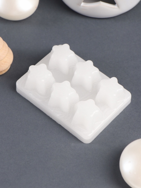 Набор: аромалампа для эфирных масел, мелтсы из воска ароматические «Звезда», белая, 7.5×7.5×8 см Набор: аромалампа для эфирных масел, мелтсы из воска ароматические «Звезда», белая, 7.5×7.5×8 см