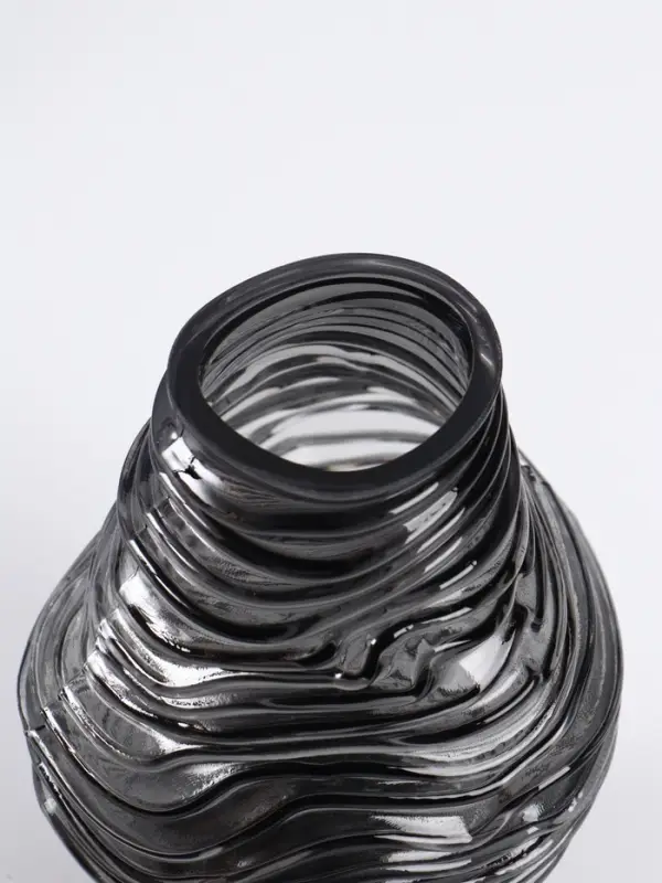 Ваза для цветов &laquo;Модесто&raquo;, 19&times;12 см, стекло, чёрная