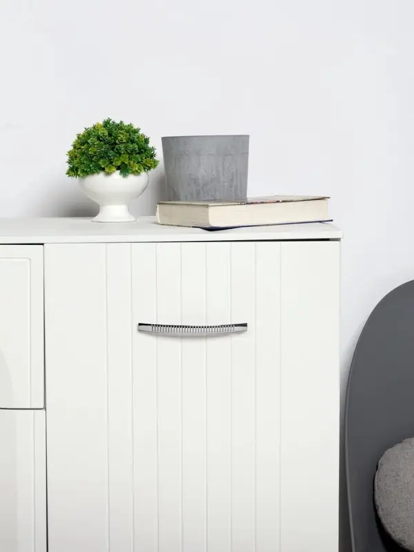 Ручка-скоба мебельная ТУНДРА LIGHT РС001AL, м/о 128 мм, цвет хром, 4 шт.