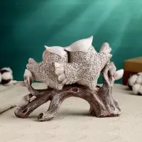 Фигурка полистоун «Совы на ветке», 16×22 см
