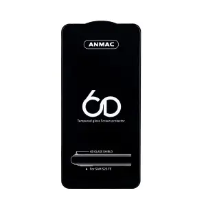 Защитное стекло Samsug S25 FE Anmac 6D Black без упаковки Арт.1137582 (10 шт./уп.)