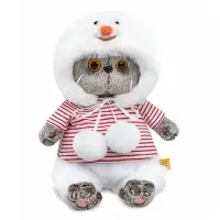 Мягкая игрушка &laquo;Кот Басик baby&raquo; в костюмчике &laquo;Снеговик&raquo;, 20 см