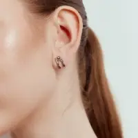 Серьги &laquo;Двойные&raquo; тренд, цвет серебро