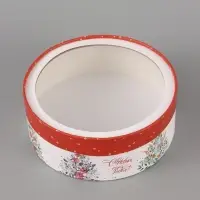 Коробка подарочная новогодняя с окном &laquo;С Новым годом&raquo; 21&times;21&times;8 см