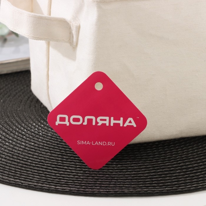 Корзина для хранения с ручками Доляна «Мишка», 20×16×14 см, цвет бежевый Корзина для хранения с ручками Доляна «Мишка», 20×16×14 см, цвет бежевый