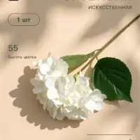 Цветы искусственные &laquo;Гортензия экстра&raquo;, h=55 см, d=16 см, белые
