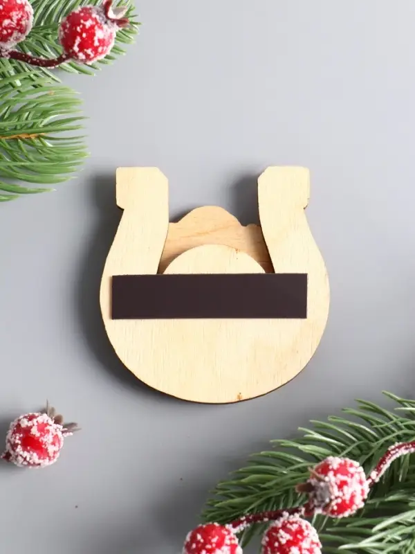 Магнит новогодний 3D «На удачу», размер магнита 6.5×6.5 см