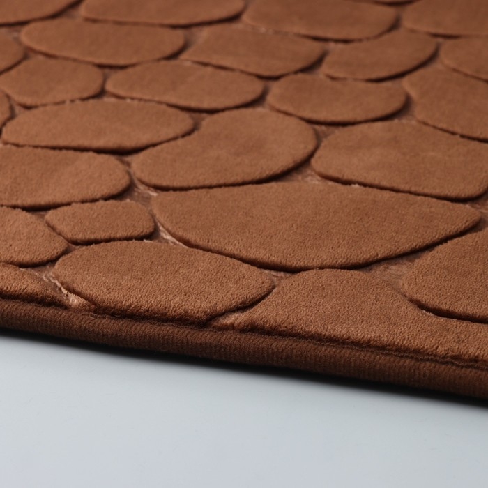 Коврик для ванной и туалета SAVANNA Memory foam, 50×80 см, цвет коричневый Коврик для ванной и туалета SAVANNA Memory foam, 50×80 см, цвет коричневый