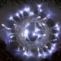 Гирлянда &laquo;Нить&raquo; 5 м, IP20, прозрачная нить, 50 LED, 8 режимов, 220 В, свечение белое
