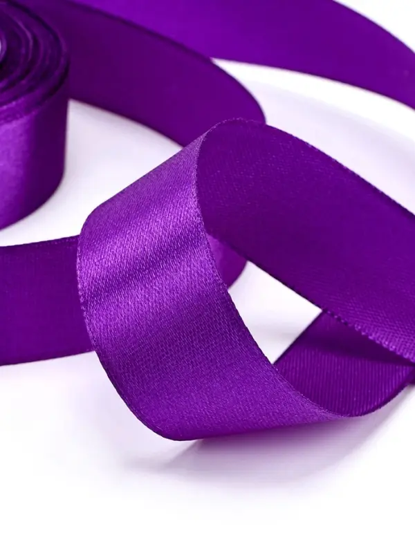 Лента атласная, 25 мм, 23&plusmn;1 м, фиолетовая №34