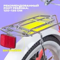Велосипед детский Novatrack CANDY, диаметр колёс 20", со съёмными колёсами, с сумкой, коралловый