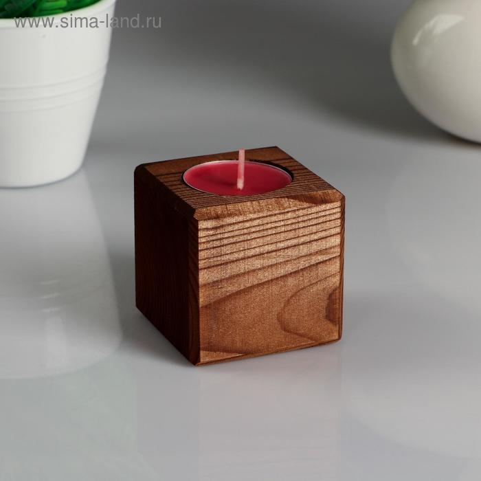 Декоративный подсвечник  Декоративный подсвечник "Мокко", со свечой "Вишня"