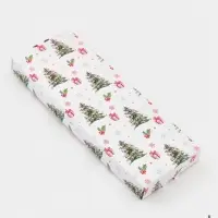 Подставка под ложку «Еловые ветки» 26.5×9.5×2.5 см, стекло, белая, зелёная