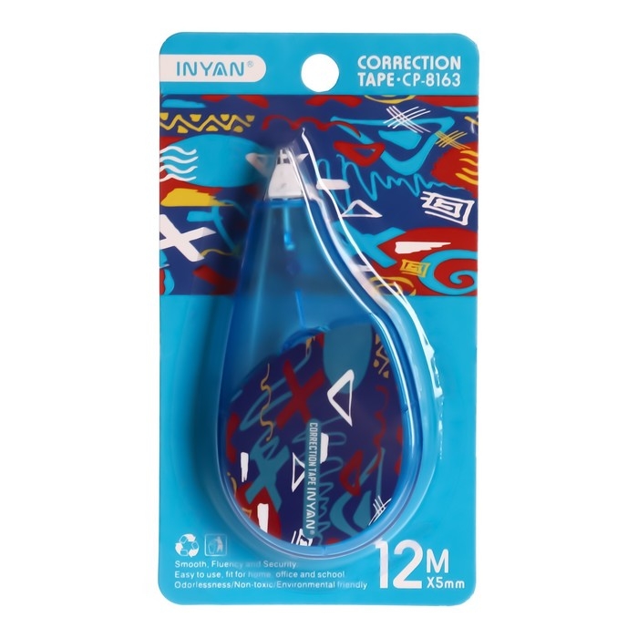 Корректор-лента 12 м х 5 мм, блистер, европодвес, корпус МИКС с рисунком Корректор-лента 12 м х 5 мм, блистер, европодвес, корпус МИКС с рисунком