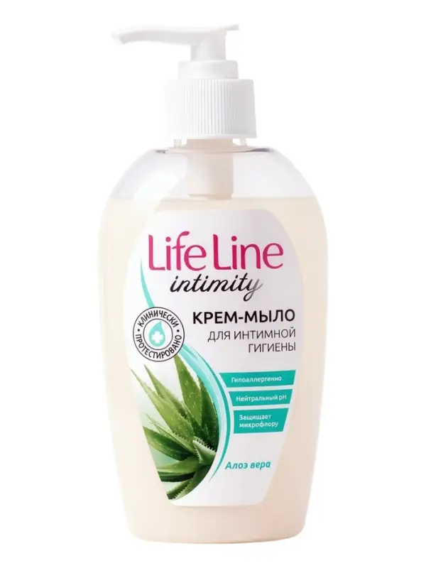 Крем-мыло для интимного ухода Life Line &laquo;Алоэ вера&raquo;, 280 г