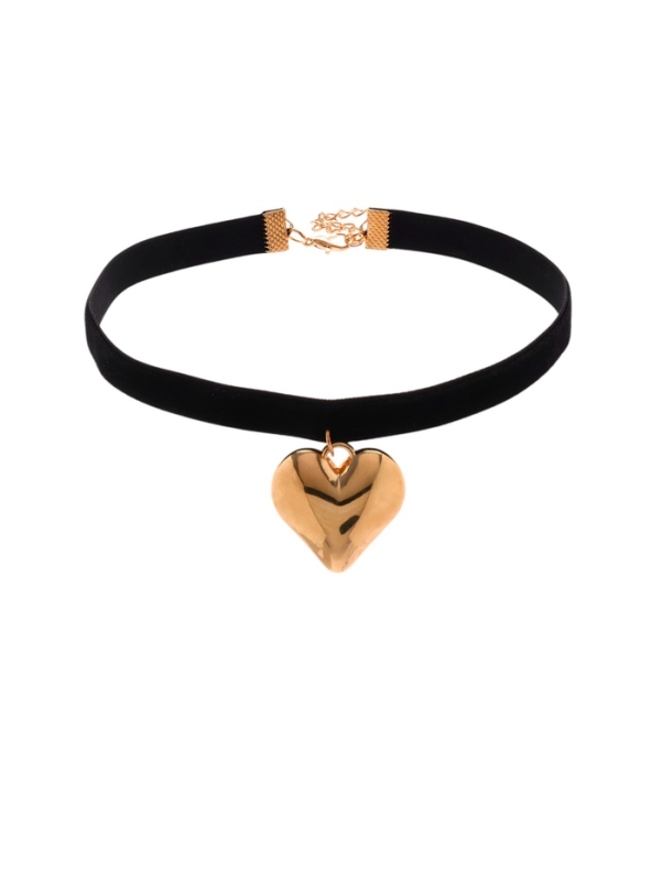 Чокер «Стиль» сердце, цвет золото, 30 см