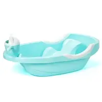 Набор для купания детский: ванночка 86 см, горка, ковш -лейка, голубой